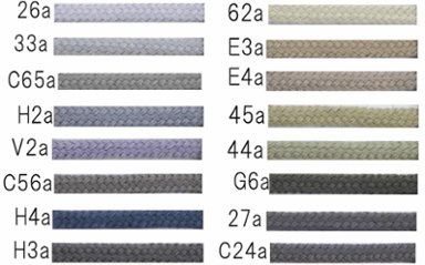 スニーカー用アクリル靴ひも・平（No.807-A・並目・8mm幅・全123色）グレー系の画像