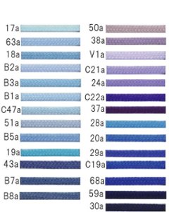 スニーカー用アクリル靴ひも・平（No.807-A・並目・8mm幅・全123色）ブルー系の画像