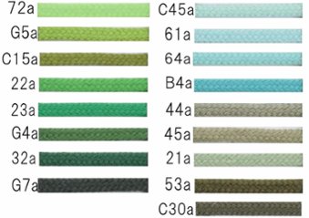 スニーカー用アクリル靴ひも・平（No.807-B・追目・8mm幅・全123色）グリーン系の画像