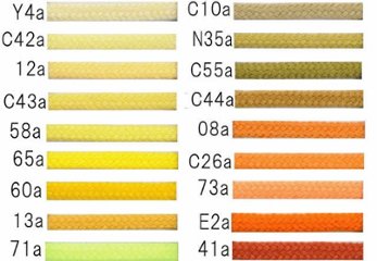 スニーカー用アクリル靴ひも・平（No.807-B・追目・8mm幅・全123色）イエロー系の画像