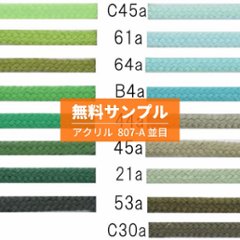 無料サンプル・スニーカー用アクリル靴ひも・平（No.807-A・並目・8mm幅・全123色）グリーン系の画像