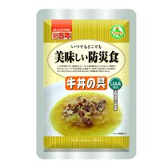 UAA食品 美味しい防災食 牛丼の具 5年 120gの画像