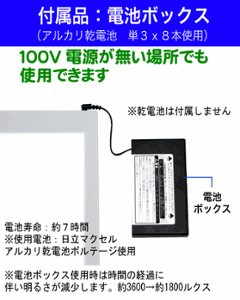 国産LED&国内組立「側面スイッチで誤動作防止」A4うす型トレース台　高演色 「電池ボックス付」NEW LEDトレーサーA4(NA4-06)画像