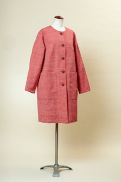 服の型紙_衿なしコート（裏付き）の画像