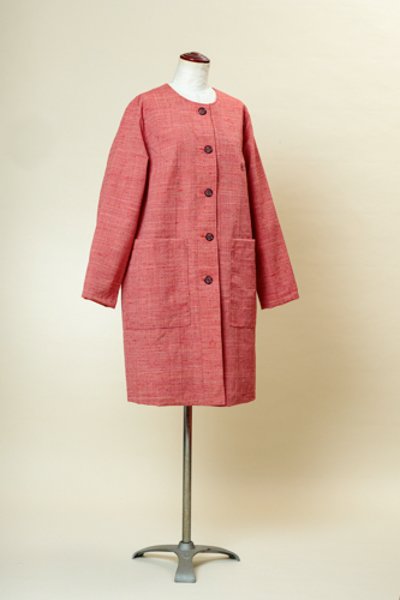 服の型紙_衿なしコート（裏付き）の画像
