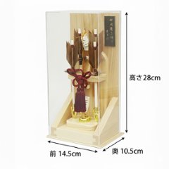 スリム型のおしゃれな7号 律 竹 アクリル破魔弓飾り画像