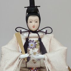 平安道翠作 大芥子 親王 越前和紙灰梅屏風平飾り画像