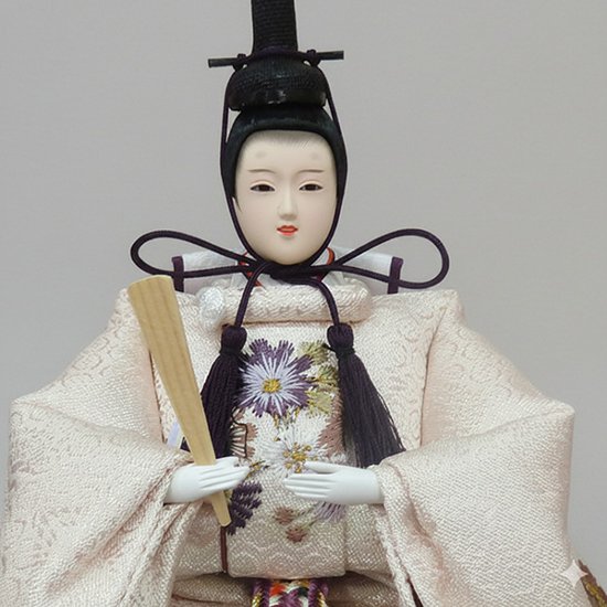 平安道翠作 大芥子 親王 越前和紙灰梅屏風平飾り画像