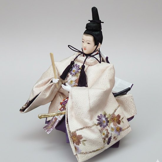 平安道翠作 大芥子 親王 越前和紙灰梅屏風平飾り画像