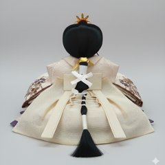 平安道翠作 大芥子 親王 越前和紙灰梅屏風平飾り画像