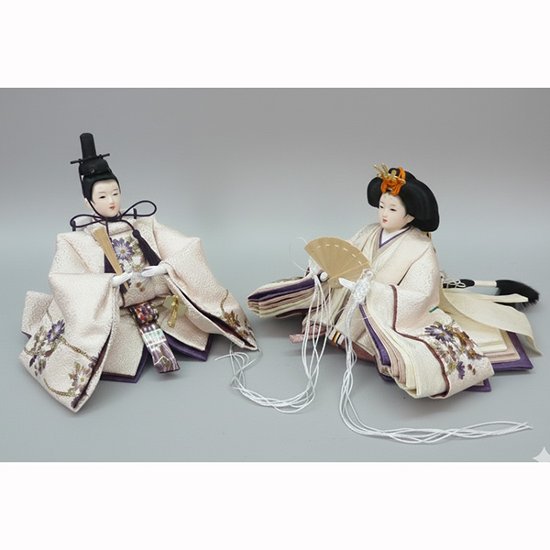 平安道翠作 大芥子 親王 越前和紙灰梅屏風平飾り画像