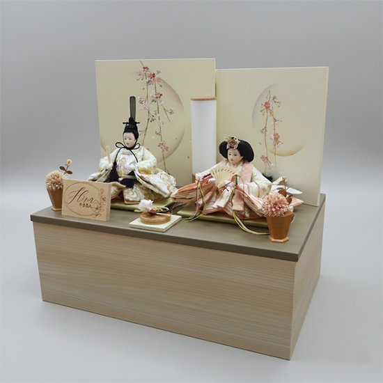 超コンパクトサイズのインテリア雛人形収納飾り画像