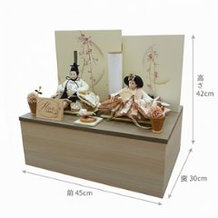超コンパクトサイズのインテリア雛人形収納飾り画像