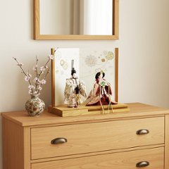 古都の雅を現代に伝える 京十一番 西陣織金襴着付け立雛飾り画像