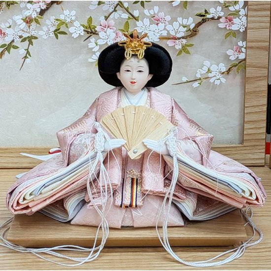 道翠工房  正絹衣裳着 白木造り親王飾り画像