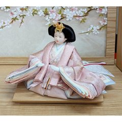 道翠工房  正絹衣裳着 白木造り親王飾り画像