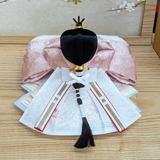 道翠工房  正絹衣裳着 白木造り親王飾り画像