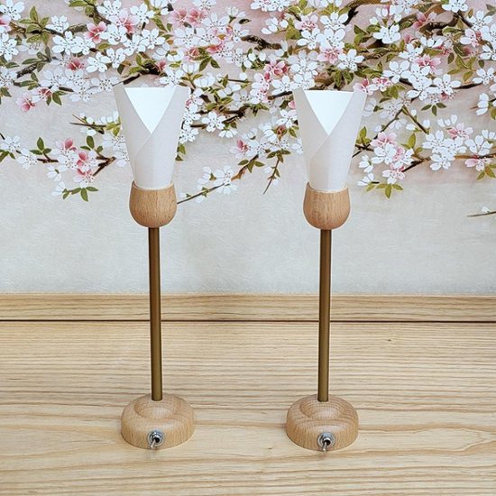 道翠工房  正絹衣裳着 白木造り親王飾り画像