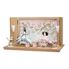 道翠工房  正絹衣裳着 白木造り親王飾り画像