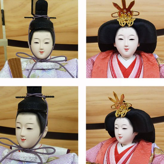 嘉祥作 小三五金彩衣裳着親王 白木造り平飾り 画像