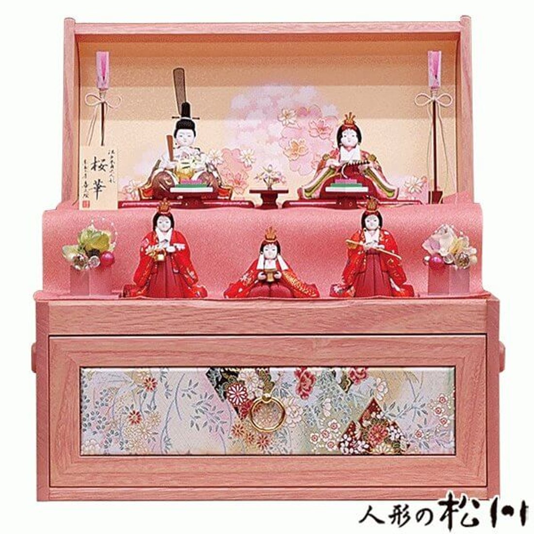 喜久絵作 桜華雛 美宝五人 宝石箱収納飾り (A000000023)|創作品モール 