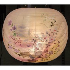 絹12号天然木 黒檀調　二重　芙蓉の塔　大内行灯画像