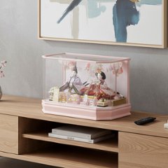 小三五親王ピンク塗六角アクリルケース飾りの画像
