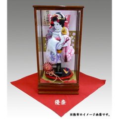 １８号しぼり刺繍押絵羽子板　道成寺　飾り台付き画像