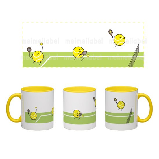 かわいいテニス🎾イラスト入りマグカップ画像