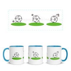 ☆特注☆かわいいサッカー⚽イラスト入りマグカップ画像