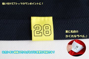 ナンバー（ワンタッチ/縫い付け）25㎜巾　２枚入り画像