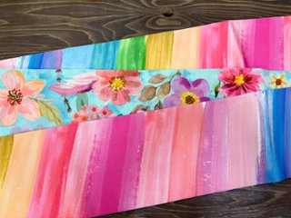 水彩花畑＜半幅帯＞　長尺430cm画像