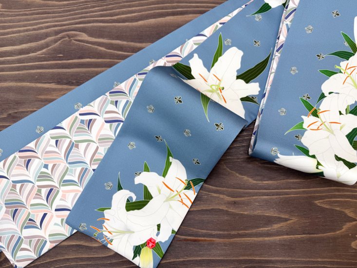 カサブランカ・スモーク３＜半幅帯＞　長尺約430cm画像