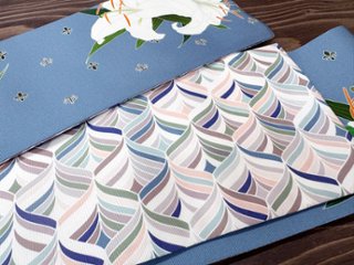 カサブランカ・スモーク３＜半幅帯＞　長尺約430cm画像