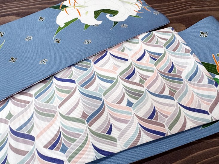 カサブランカ・スモーク３＜半幅帯＞　長尺約430cm画像