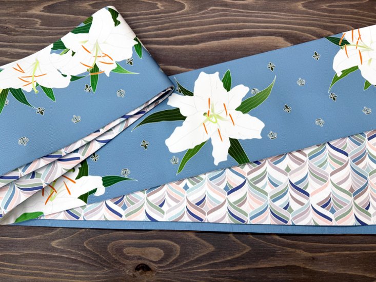 カサブランカ・スモーク３＜半幅帯＞　長尺約430cm画像