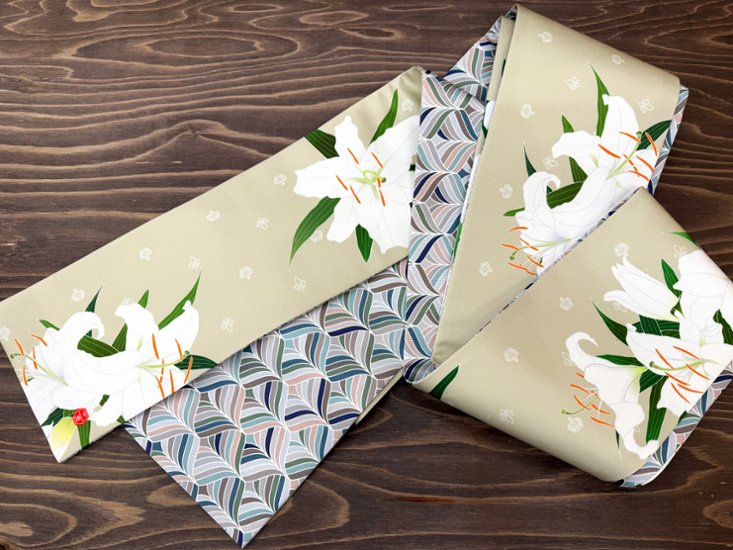 カサブランカ・スモーク２＜半幅帯＞　長尺約430cm画像