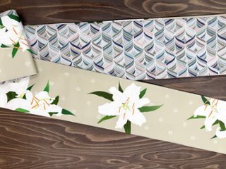 カサブランカ・スモーク２＜半幅帯＞　長尺約430cm画像