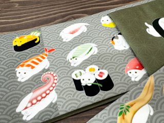 寿司ねこ２＜半幅帯＞　長尺約430cm画像