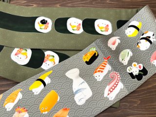 寿司ねこ２＜半幅帯＞　長尺約430cm画像