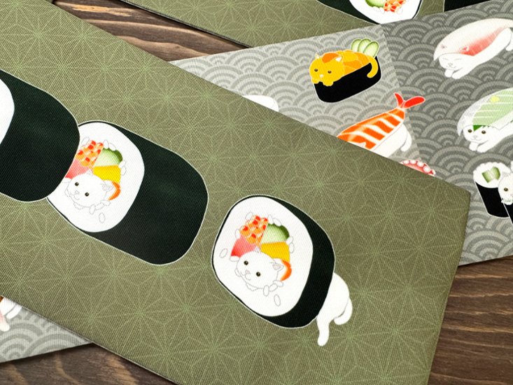 寿司ねこ２＜半幅帯＞　長尺約430cm画像