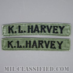 K.L.HARVEY [サブデュード/横振り刺繍/ネームテープ/パッチ/中古1点物（2枚セット）]の画像