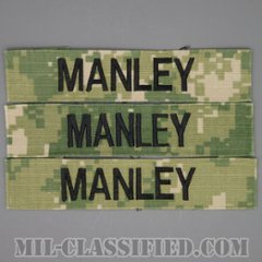 MANLEY [NWU Type3（AOR2）/海軍ネームテープ/生地テープパッチ/中古1点物（3枚セット）]の画像