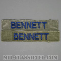 BENNETT [サブデュード/ブルー刺繍/空軍ネームテープ/パッチ/中古1点物（2枚セット）]の画像
