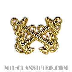 アメリカ海軍帽章 (准尉用)（Navy Cap Device, Warrant Officer）[カラー/キャップ用階級章/バッジ]の画像