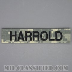HARROLD [UCP（ACU）/ブラック刺繍/ネームテープ/ベルクロ付パッチ/中古1点物]の画像