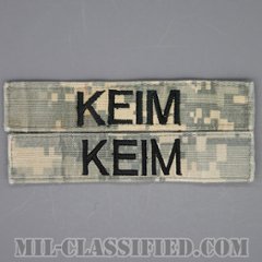 KEIM [UCP（ACU）/ブラック刺繍/ネームテープ/ベルクロ付パッチ/中古1点物（2枚セット）]の画像