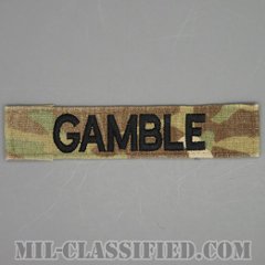 GAMBLE [OCP/ブラック刺繍/ネームテープ/縫い付け用パッチ/中古1点物]の画像