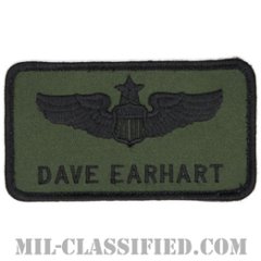 DAVE EARHART (航空機操縦士章 (シニア・パイロット))（Air Force Senior Pilot Badge）[サブデュード/メロウエッジ/ベルクロ付パッチ]の画像