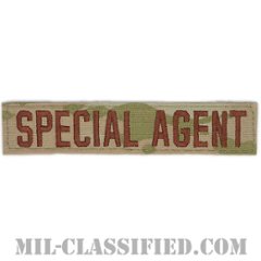 SPECIAL AGENT（Office of Special Investigations/アメリカ空軍特別捜査局特別捜査官） [OCP（3C）/ブラウン刺繍/空軍ネームテープ/ベルクロ付パッチ]の画像